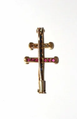 Croix De Lorraine Rubis Saphirs Diamants
