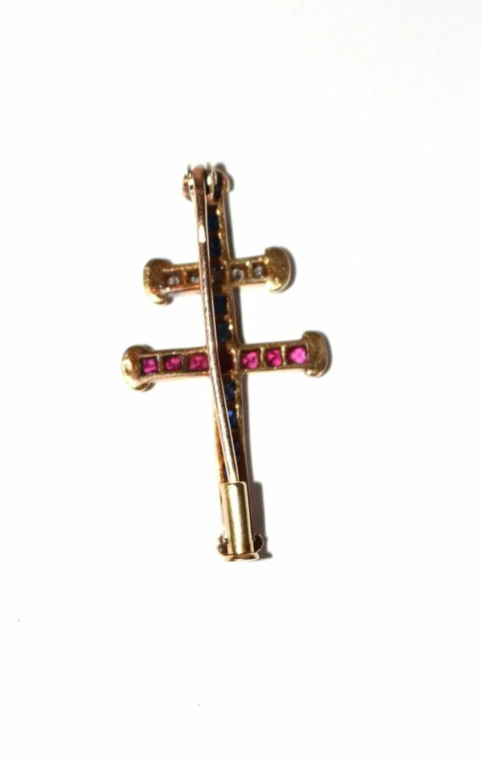 Croix De Lorraine Rubis Saphirs Diamants