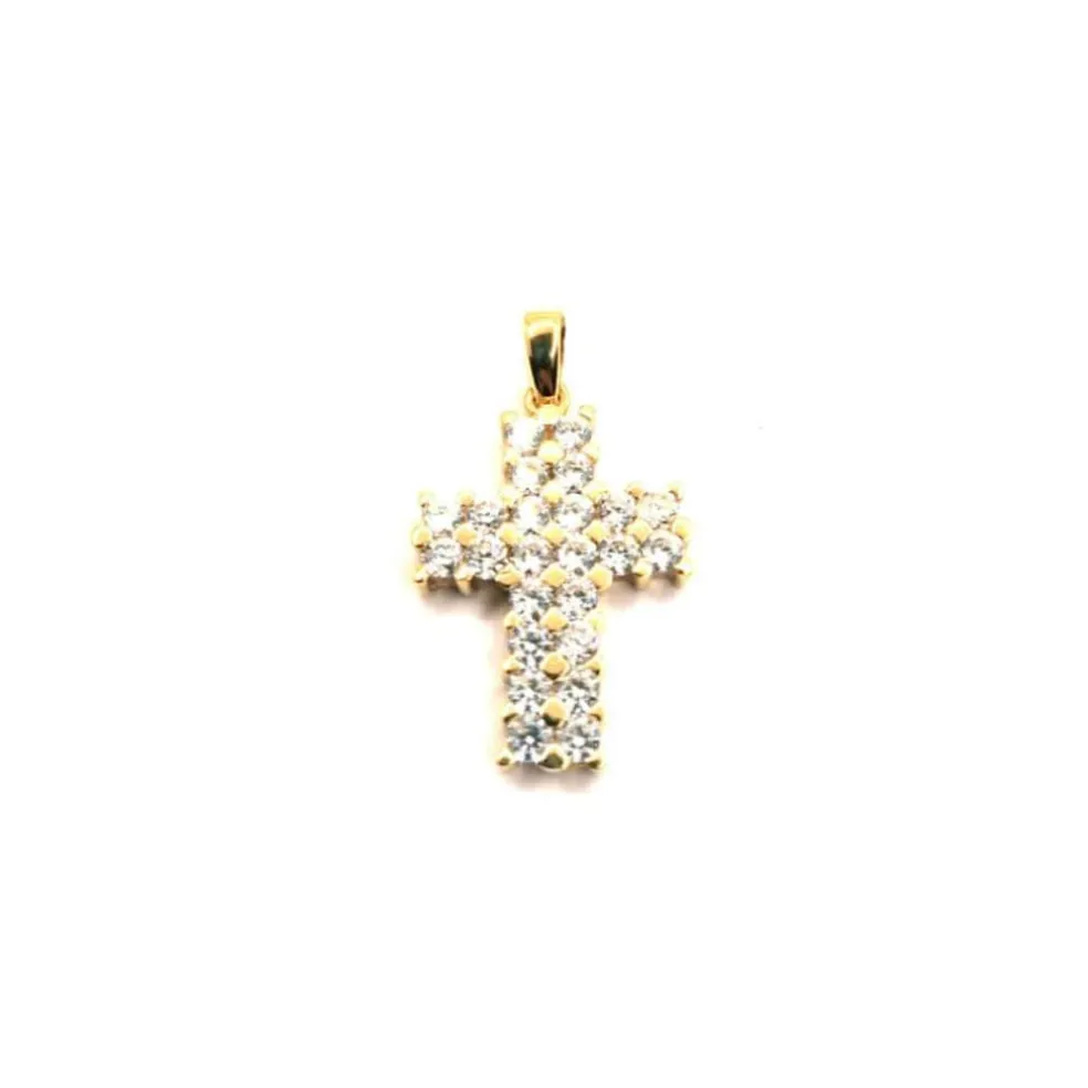 CROIX DIAMANTS OR JAUNE
