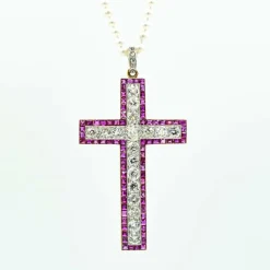 Croix Diamants Rubis