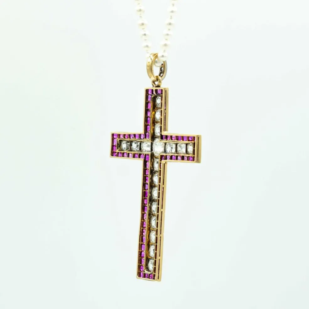 Croix Diamants Rubis
