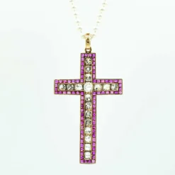 Croix Diamants Rubis