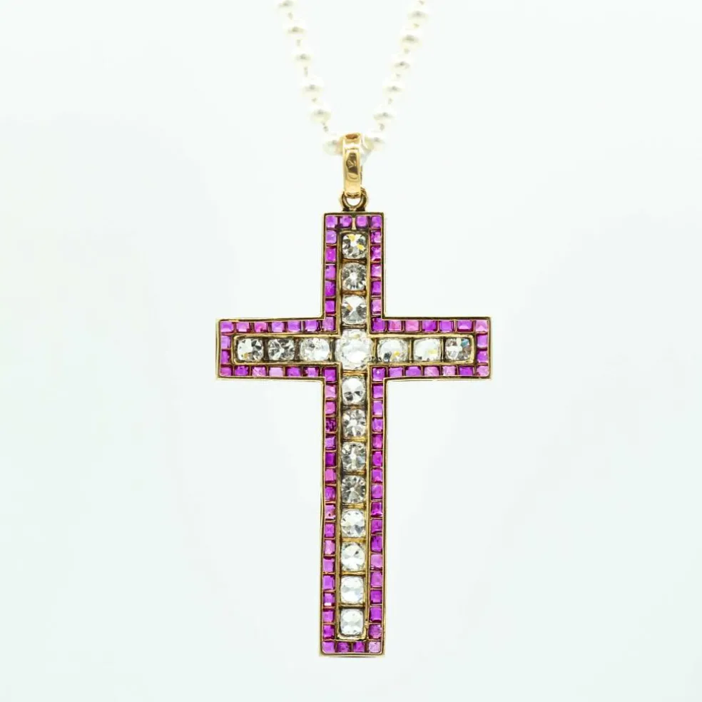 Croix Diamants Rubis