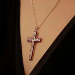 Croix Diamants Rubis