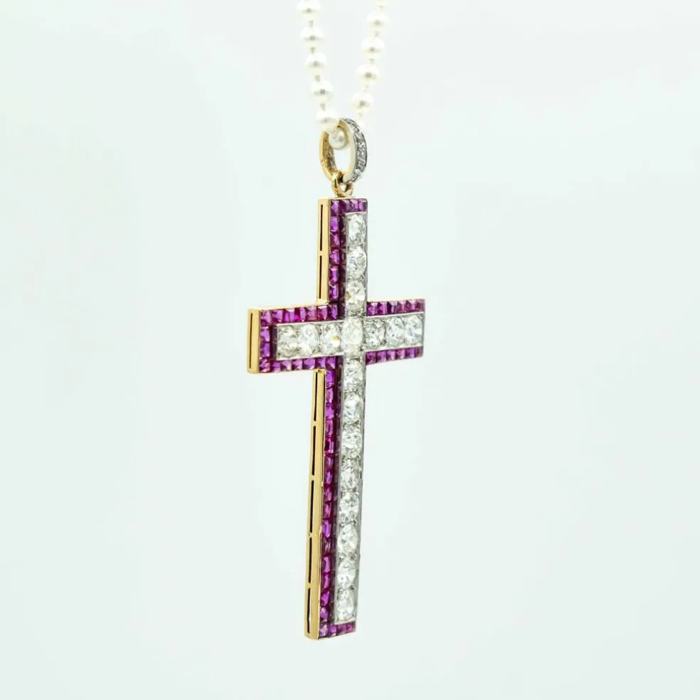 Croix Diamants Rubis
