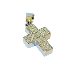 croix en or avec diamants