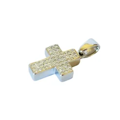 croix en or avec diamants