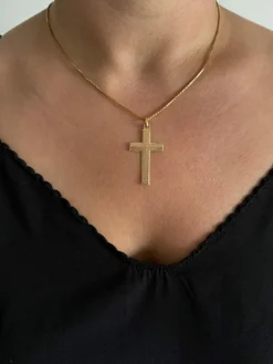 Croix en or rose