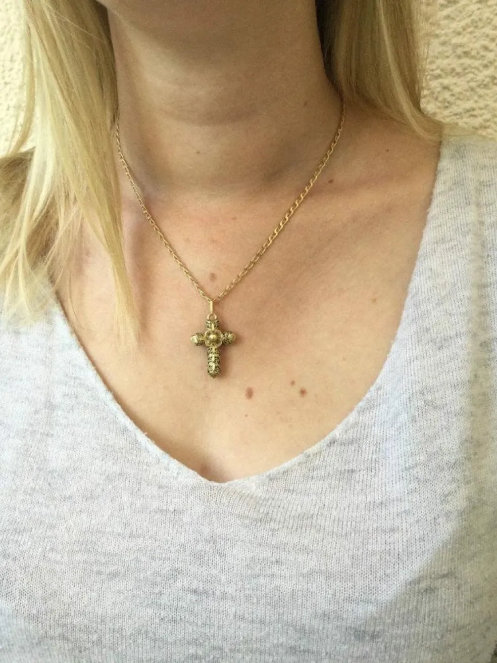 Croix Filigranée Or Jaune