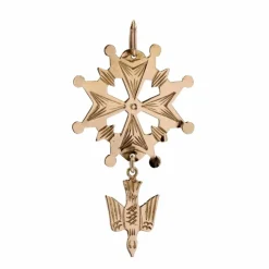 Croix huguenote or jaune