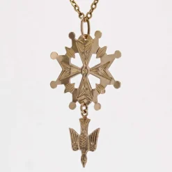 Croix huguenote or jaune