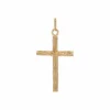 Croix or jaune texturé