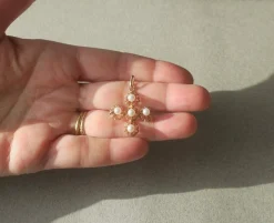 Croix or rose perles XIXe