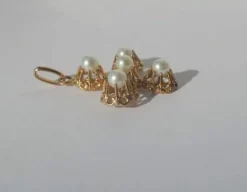 Croix or rose perles XIXe