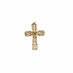 Croix tréssée en or jaune