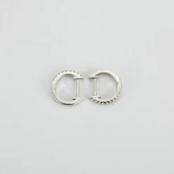 Créole en Or blanc & diamants