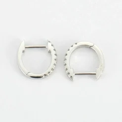 Créole en Or blanc & diamants