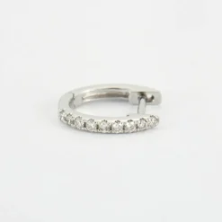 Créole en Or blanc & diamants