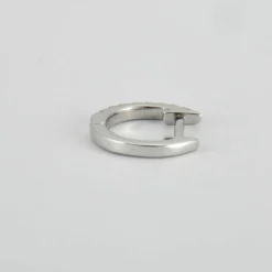 Créole en Or blanc & diamants