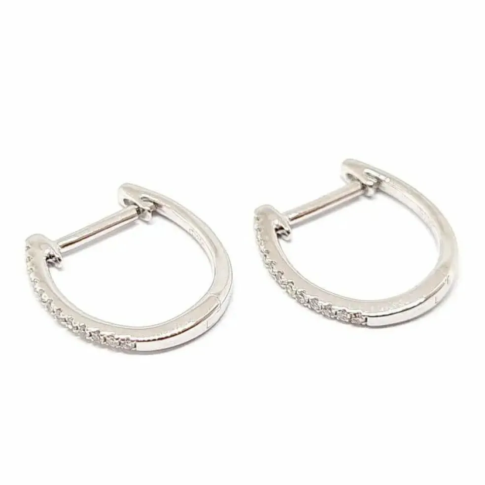 Créoles en Or blanc & Diamants