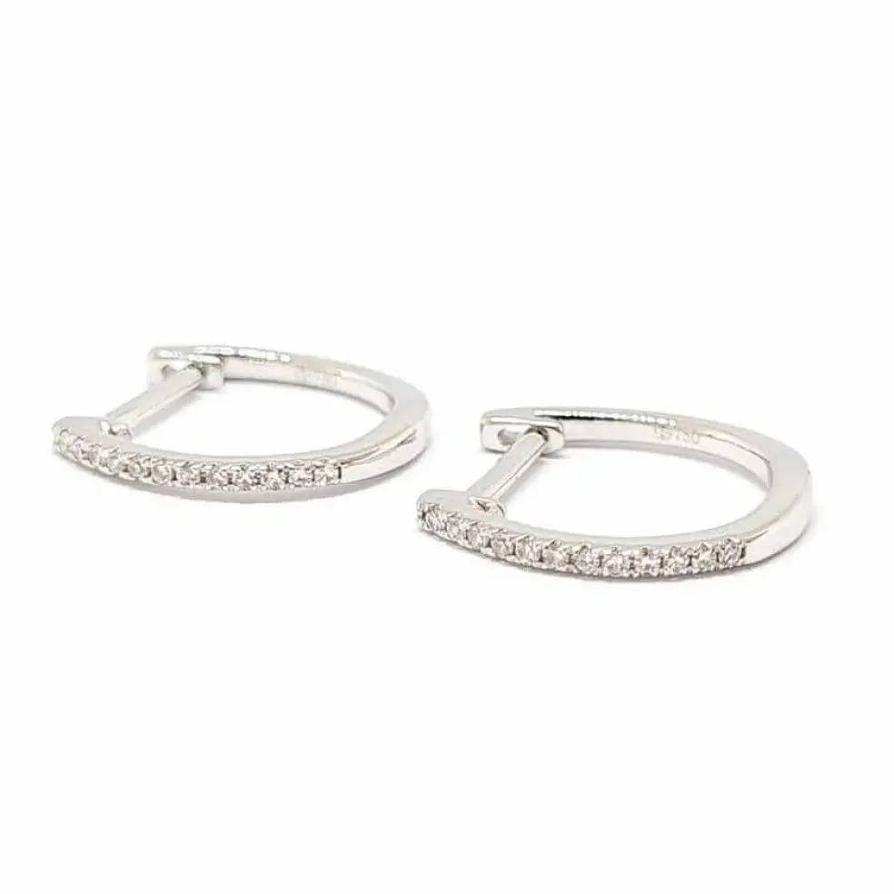 Créoles en Or blanc & Diamants