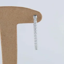 Créoles en or blanc et diamants