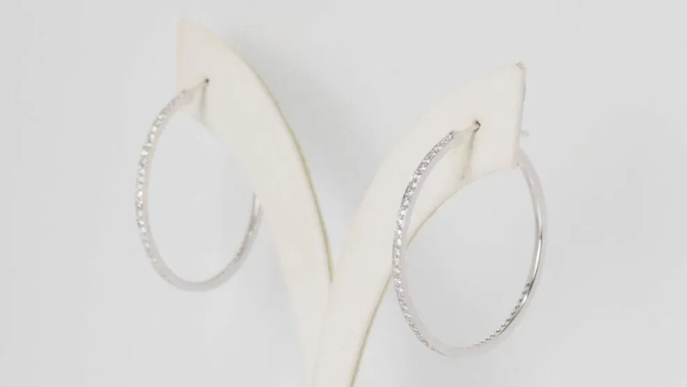 Créoles En Or Blanc Et Diamants