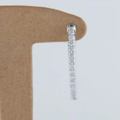 Créoles en or blanc et diamants