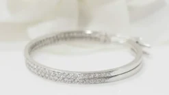Créoles En Or Blanc Et Diamants