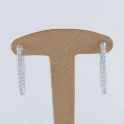Créoles en or blanc et diamants