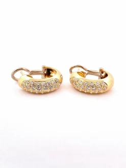 Créoles en Or jaune & diamants