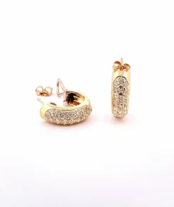 Créoles en Or jaune & diamants