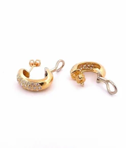 Créoles en Or jaune & diamants