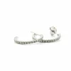 Créoles or blanc 18 carats et diamants