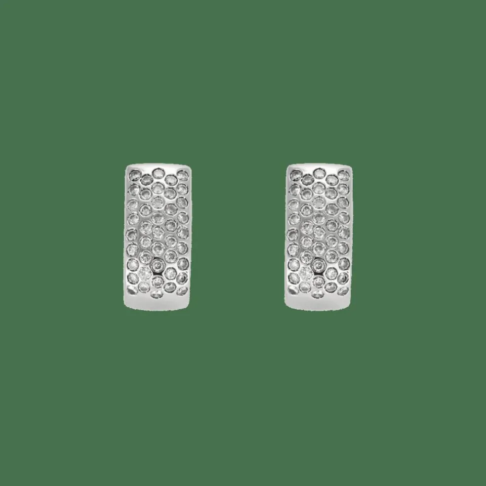CRÉOLES OR BLANC ET DIAMANTS