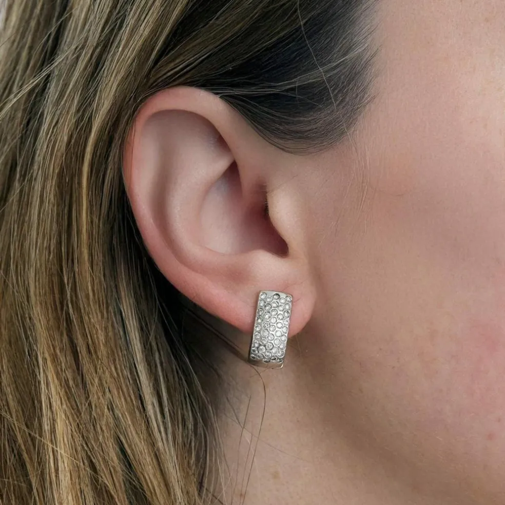 CRÉOLES OR BLANC ET DIAMANTS