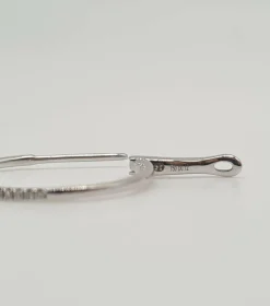 Créoles or blanc serties de diamants