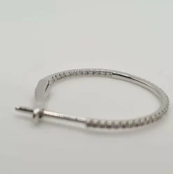 Créoles or blanc serties de diamants