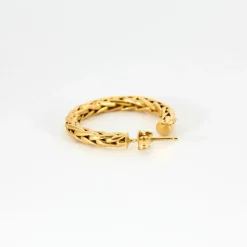Créoles Or Jaune Maille Palmier