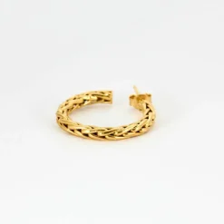 Créoles Or Jaune Maille Palmier