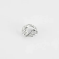 Créoles pavage diamants, en or gris