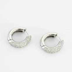 Créoles pavées de diamants