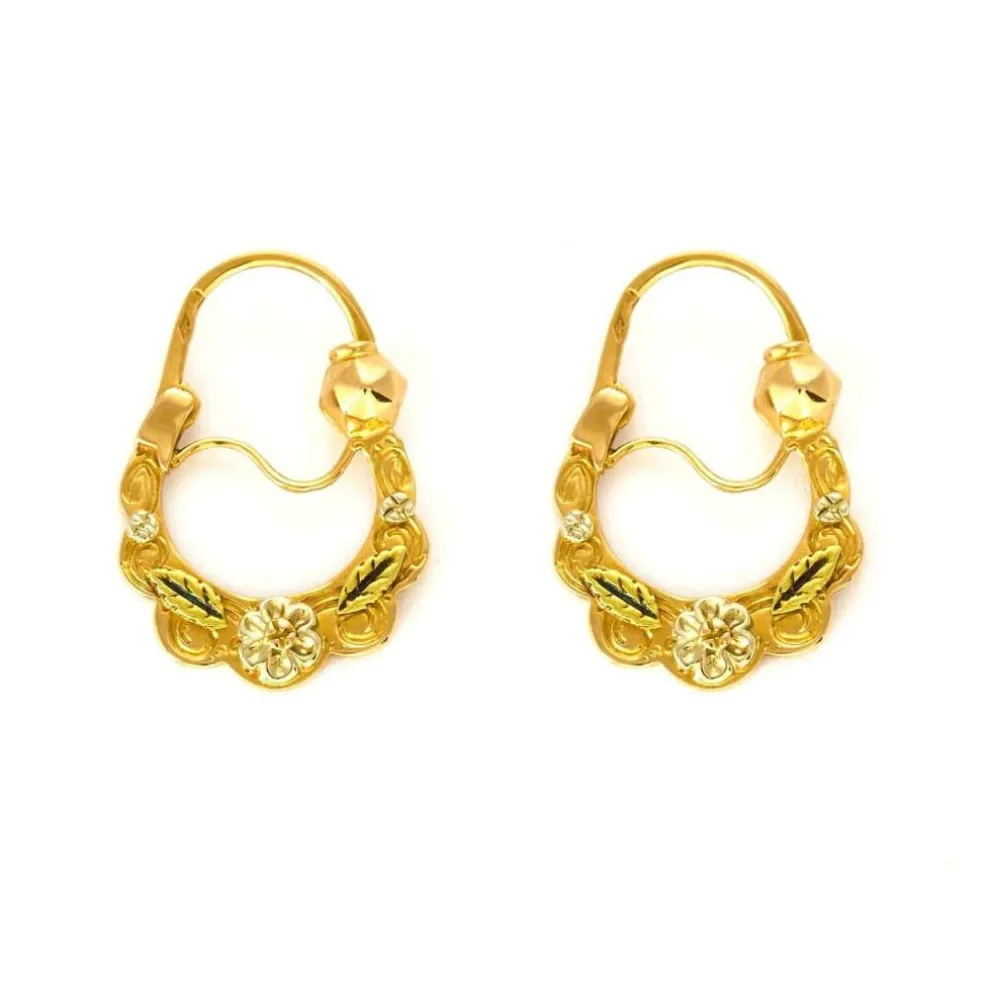 Créoles savoyardes or jaune, blanc et vert