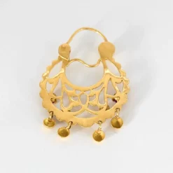 Créoles savoyardes or jaune et rubis