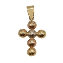 Cross pendant GOLDEN BALLS