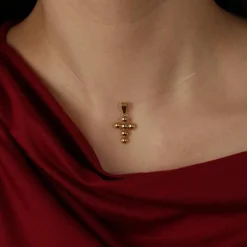 Cross pendant GOLDEN BALLS