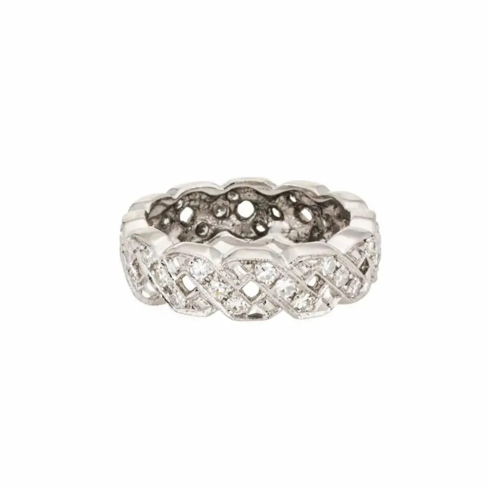 c1920s Vintage Art Déco Diamond Band