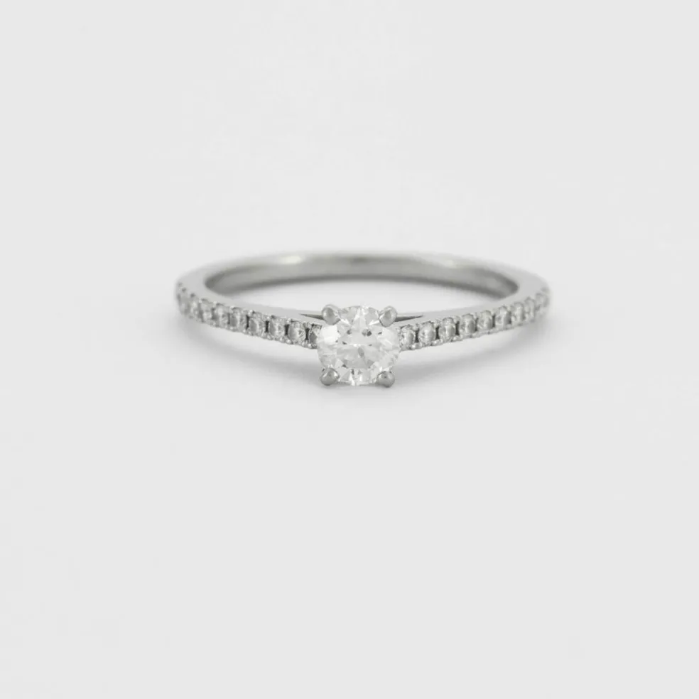 DE BEERS - Bague platine diamants
