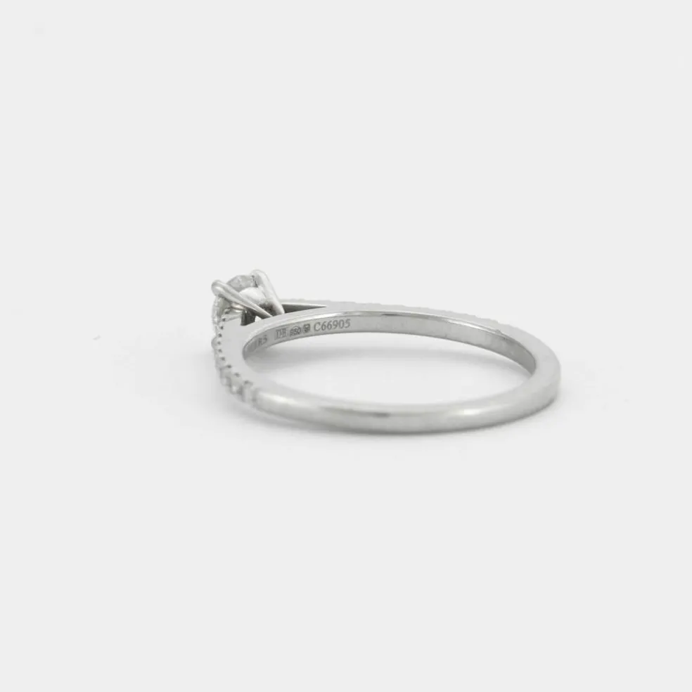 DE BEERS - Bague platine diamants