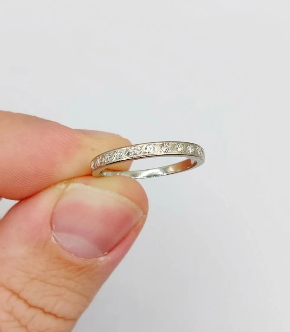 Demi Alliance américaine or blanc et diamant